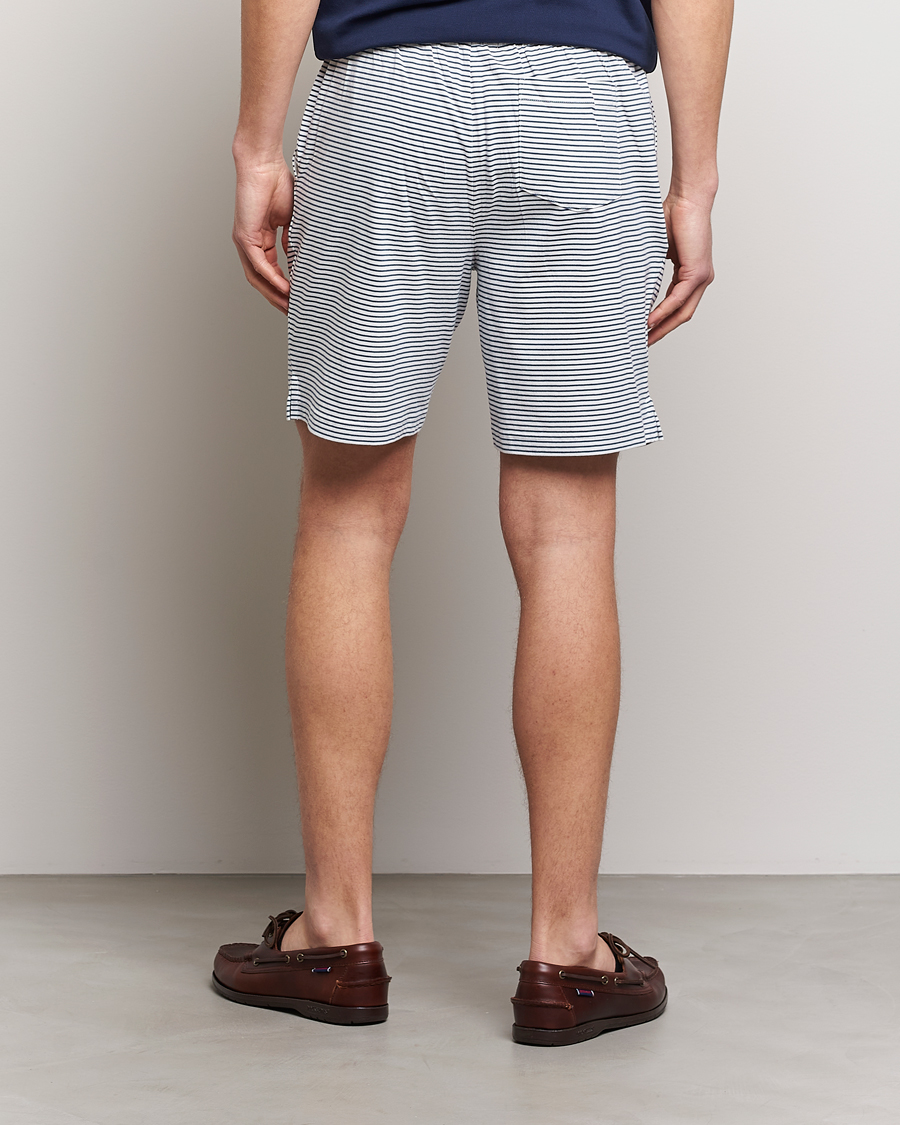 Heren | Korte broek | Polo Ralph Lauren | Brused Spa Jersey Striped Sweatshorts White/Blue