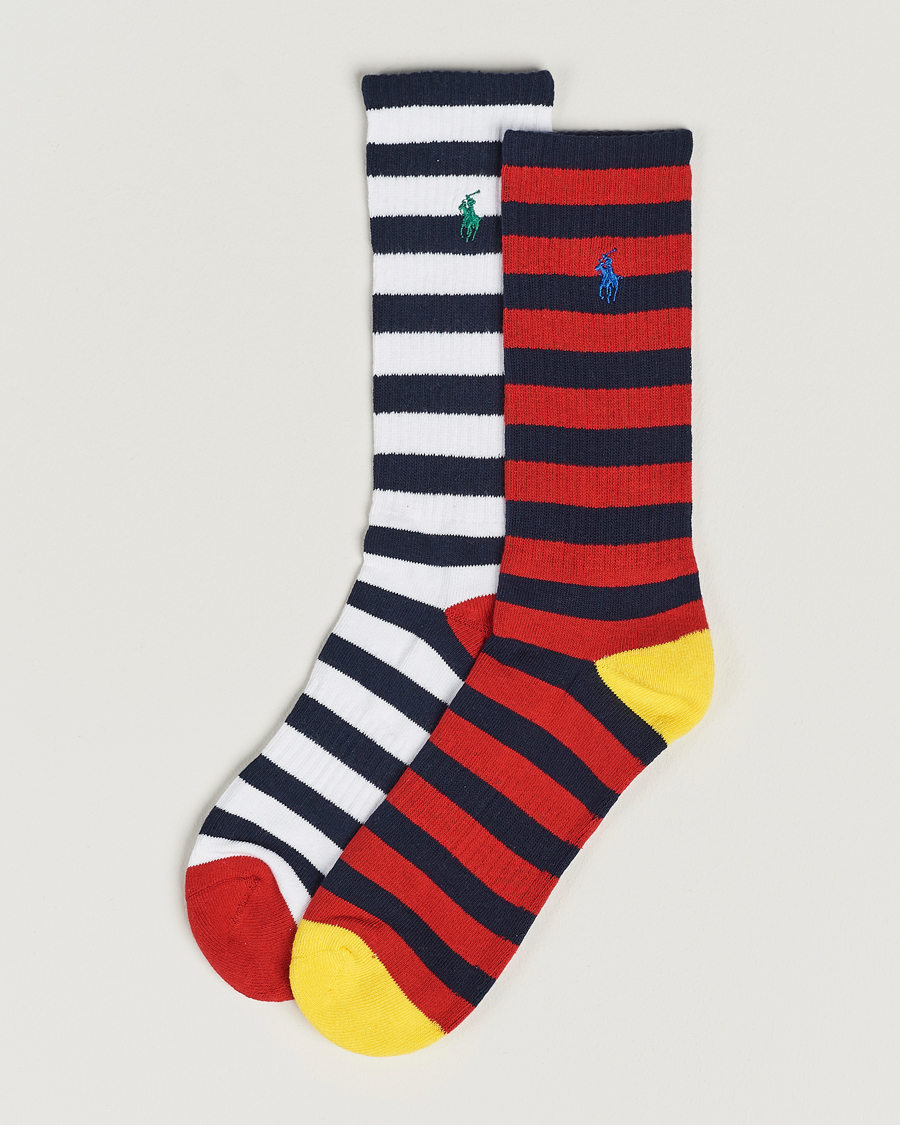Heren | Ondergoed | Polo Ralph Lauren | Striped 2-Pack Sock Red/Navy