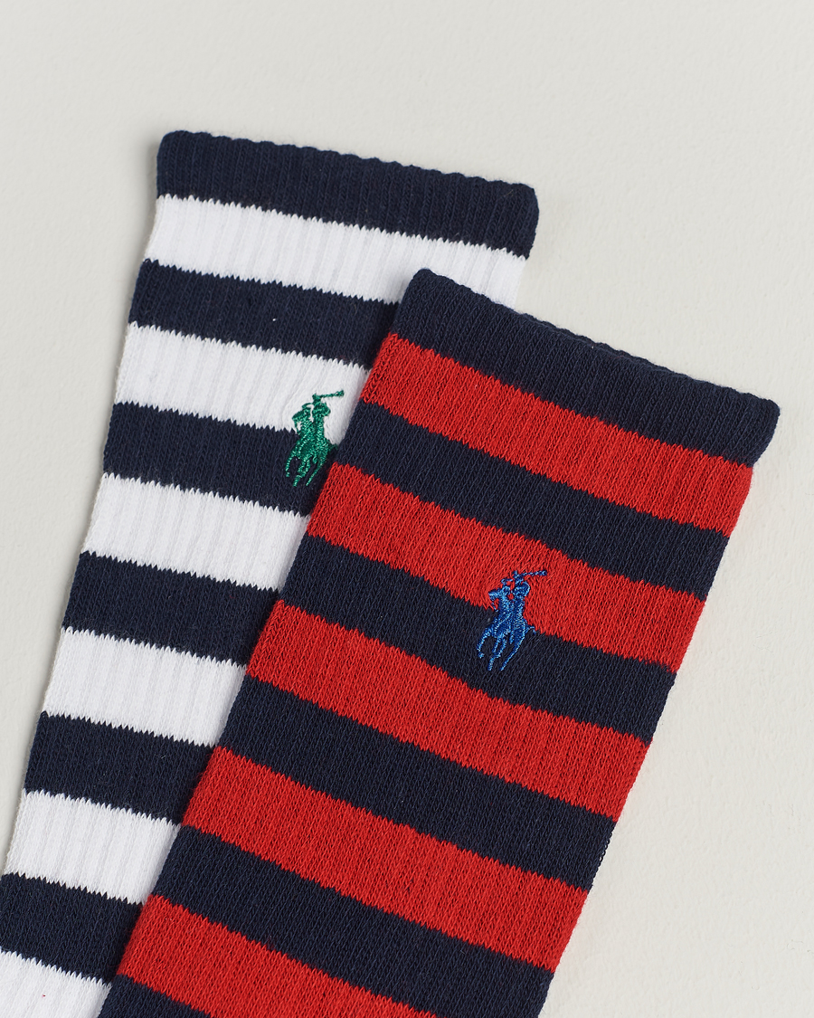 Heren | Ondergoed | Polo Ralph Lauren | Striped 2-Pack Sock Red/Navy