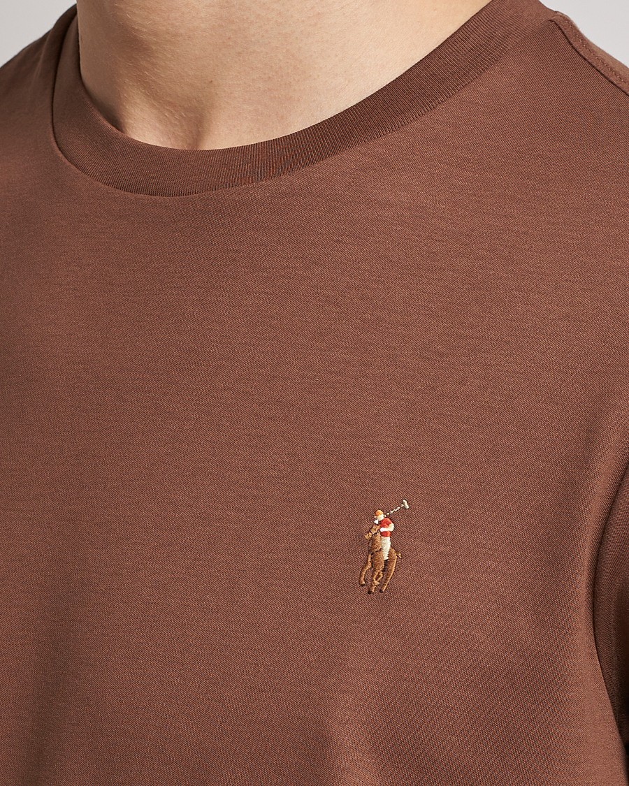 Heren | T-shirts | Polo Ralph Lauren | Pima Cotton Crew Neck T-Shirt Luggage Brown
