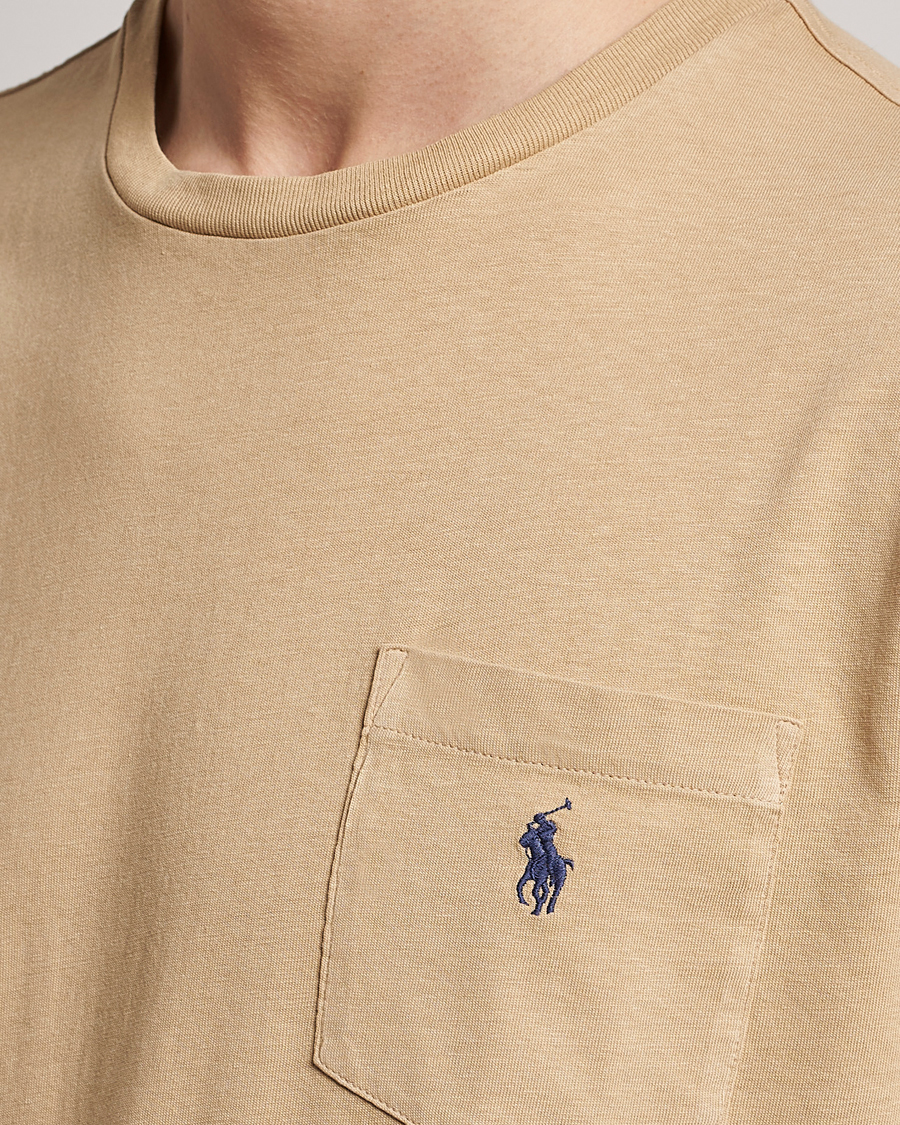 Heren | T-shirts | Polo Ralph Lauren | Cotton/Linen Crew Neck T-Shirt Vintage Khaki