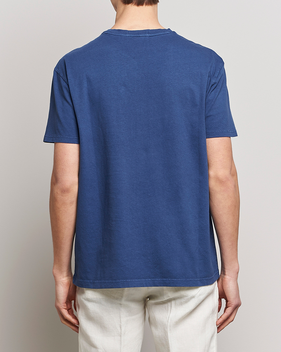 Heren | T-shirts | Polo Ralph Lauren | Cotton/Linen Crew Neck T-Shirt Light Navy