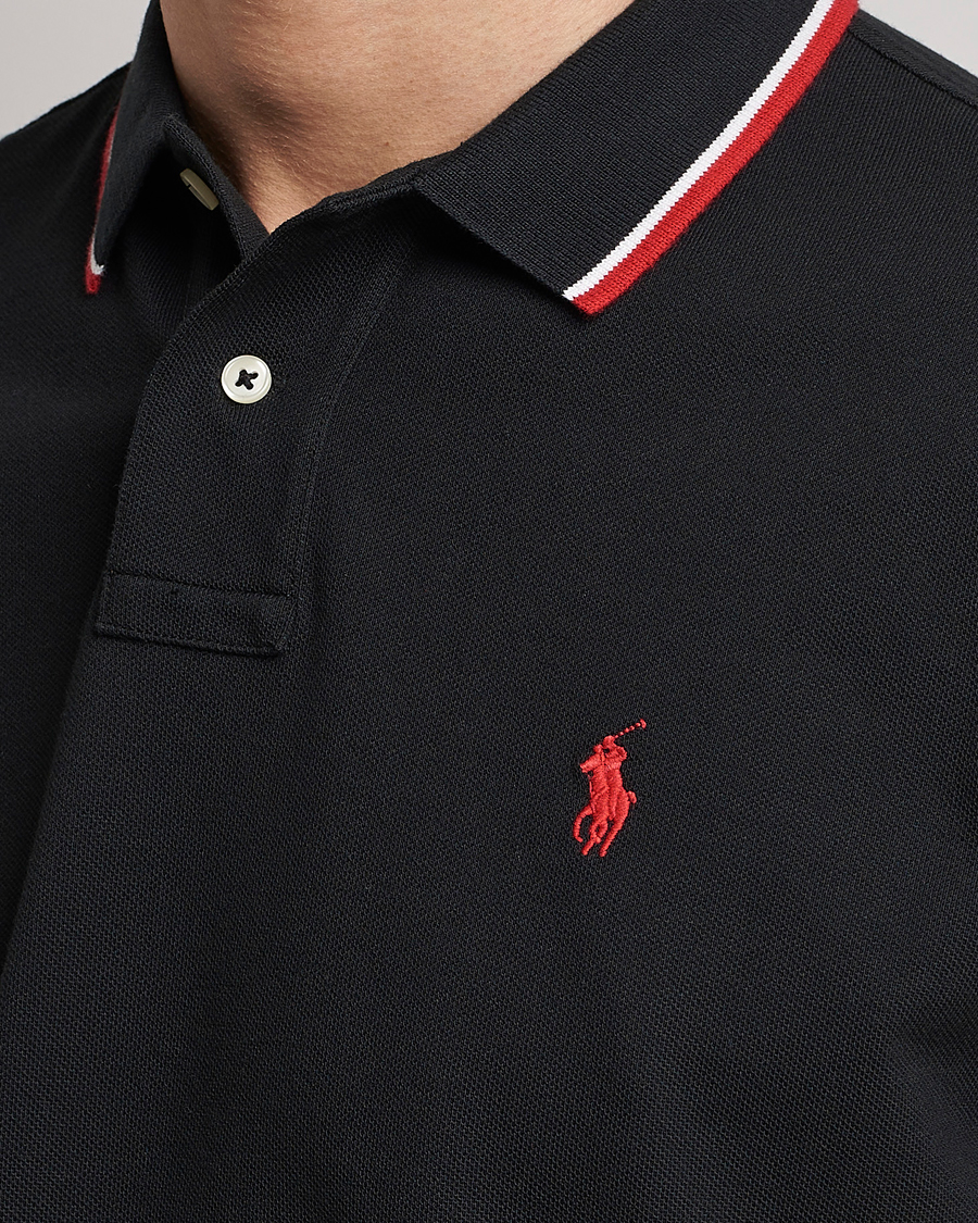 Homme | Polos | Polo Ralph Lauren | Custom Slim Fit Tipped Polo Black