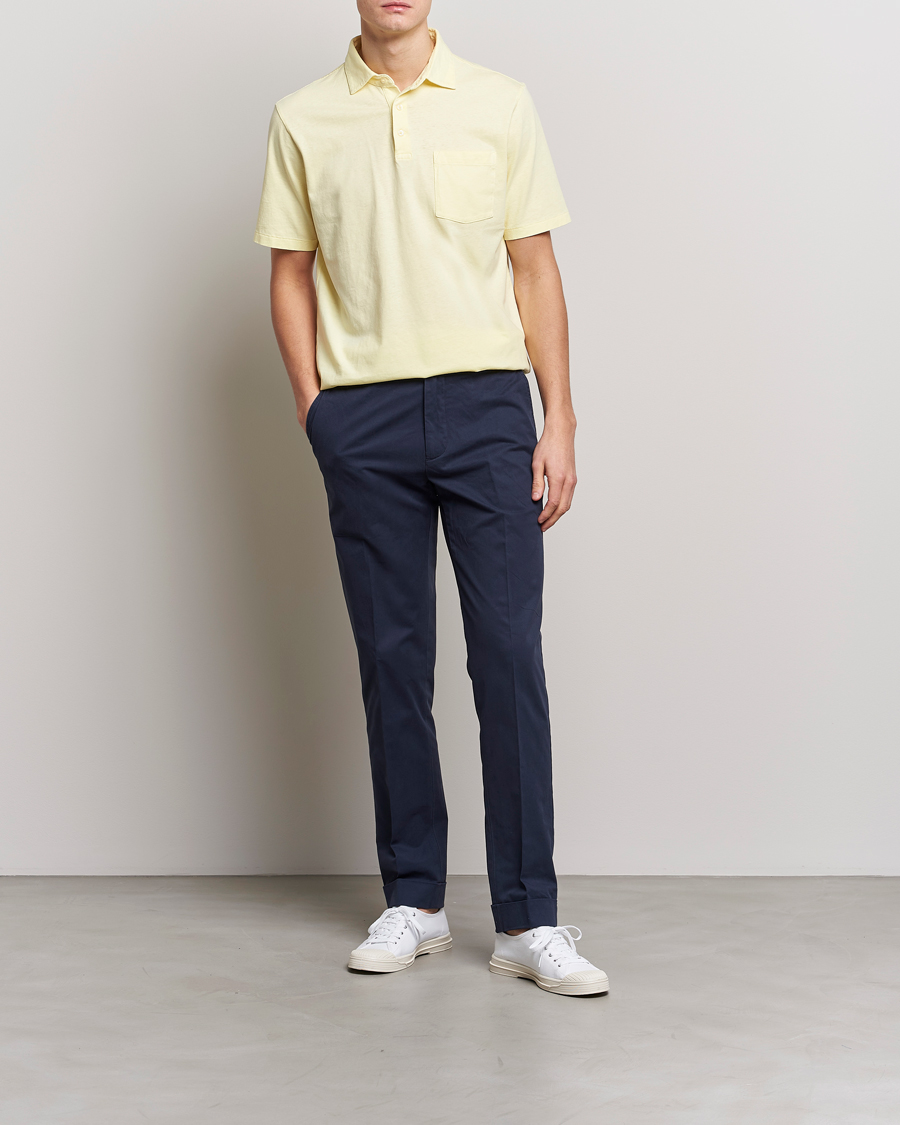 Heren | Polo's | Polo Ralph Lauren | Cotton/Linen Polo Bristol Yellow
