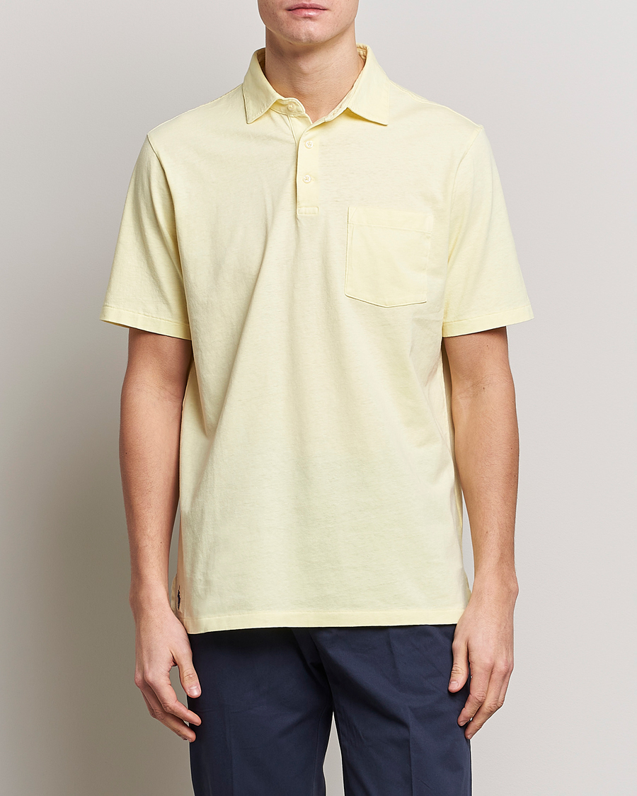 Heren | Polo's | Polo Ralph Lauren | Cotton/Linen Polo Bristol Yellow
