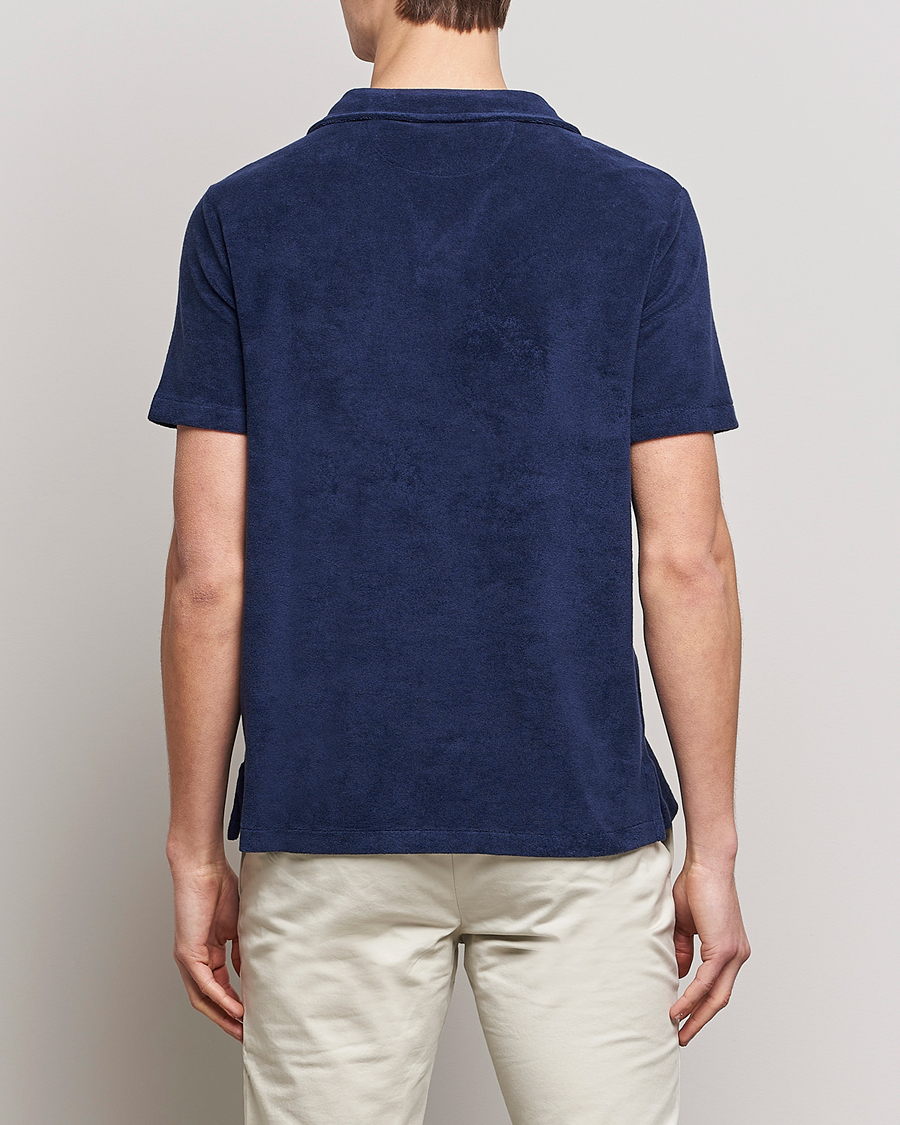 Homme | Polos | Polo Ralph Lauren | Cotton Terry Open Collar Polo Newport Navy