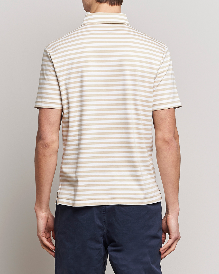 Heren | Polo's | Polo Ralph Lauren | Luxury Pima Cotton Striped Polo Beige/White