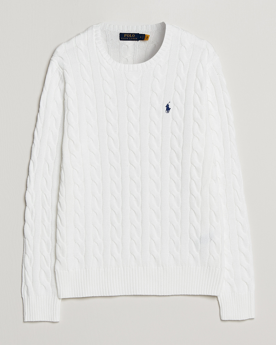 Heren | Truien | Polo Ralph Lauren | Cotton Cable Pullover White