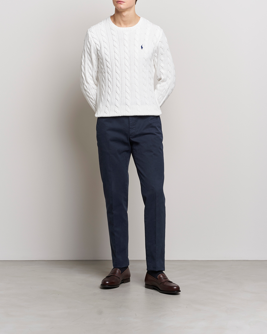 Heren | Truien | Polo Ralph Lauren | Cotton Cable Pullover White