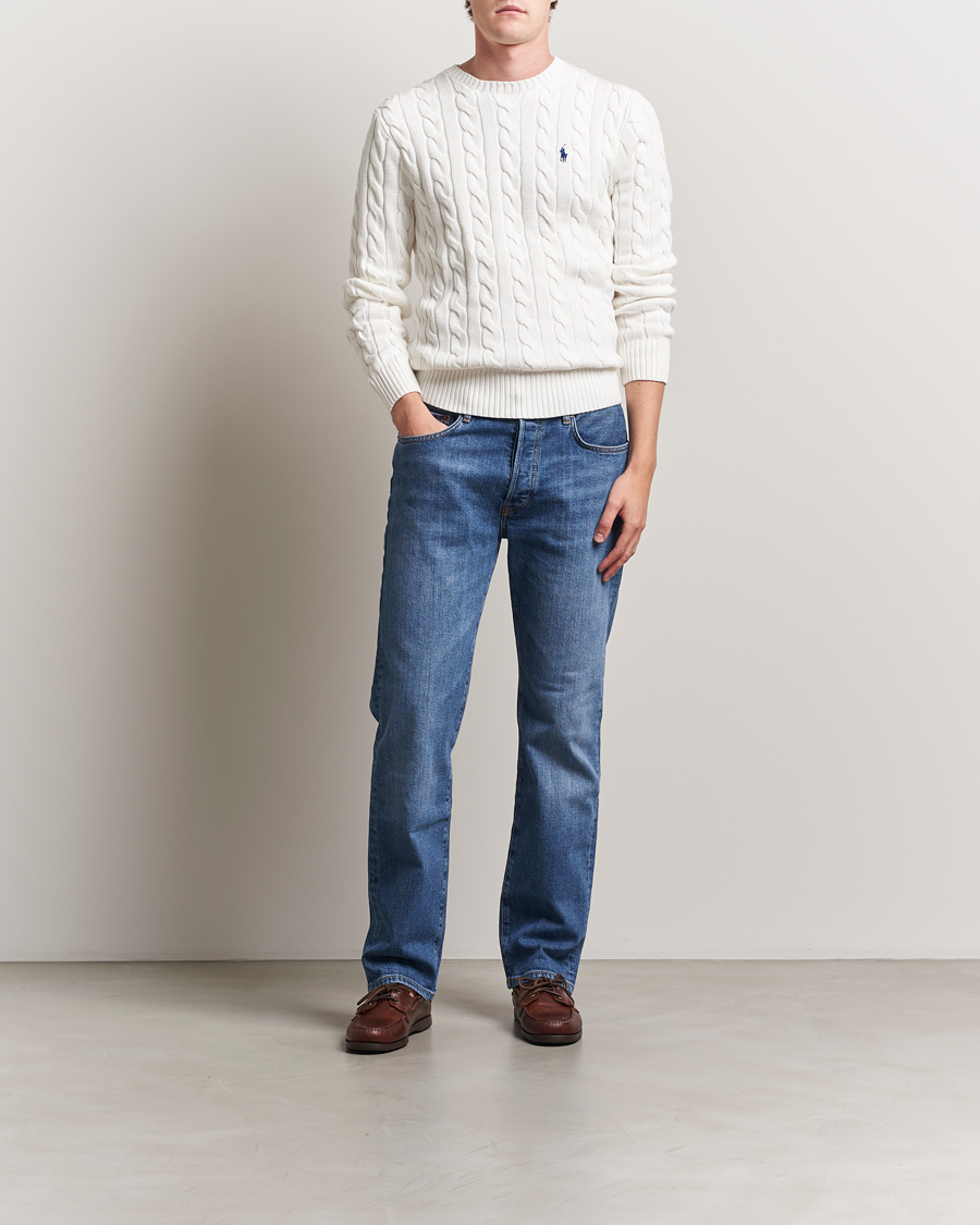 Heren | Truien | Polo Ralph Lauren | Cotton Cable Pullover White