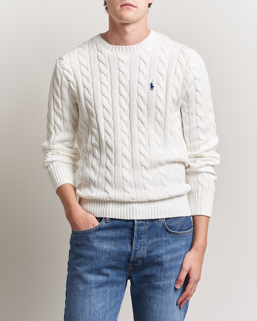 Heren | Truien | Polo Ralph Lauren | Cotton Cable Pullover White