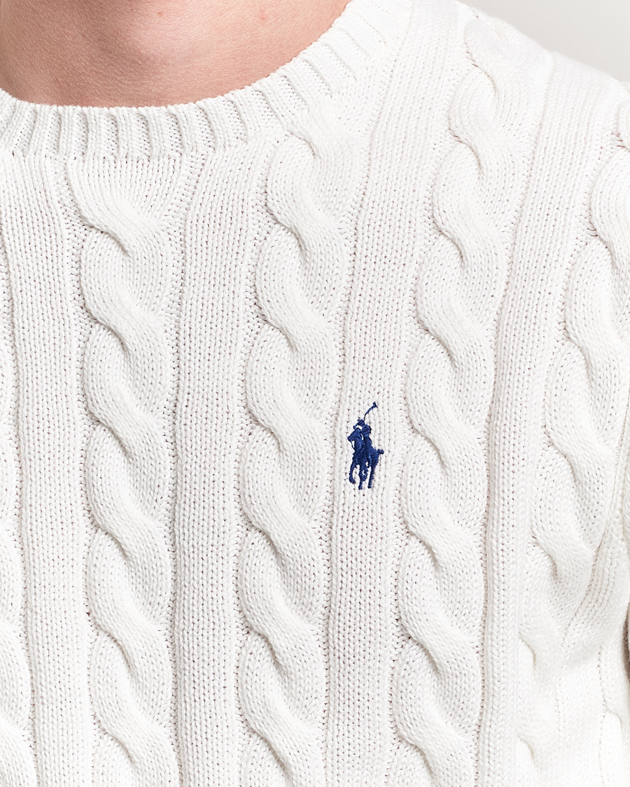 Heren | Truien | Polo Ralph Lauren | Cotton Cable Pullover White