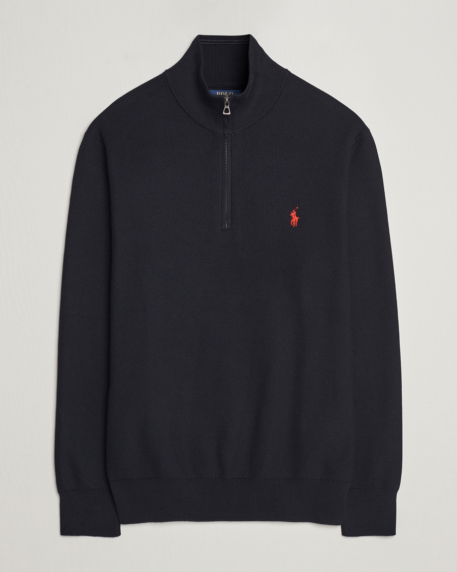 Homme | Pulls Et Tricots | Polo Ralph Lauren | Textured Half-Zip Black