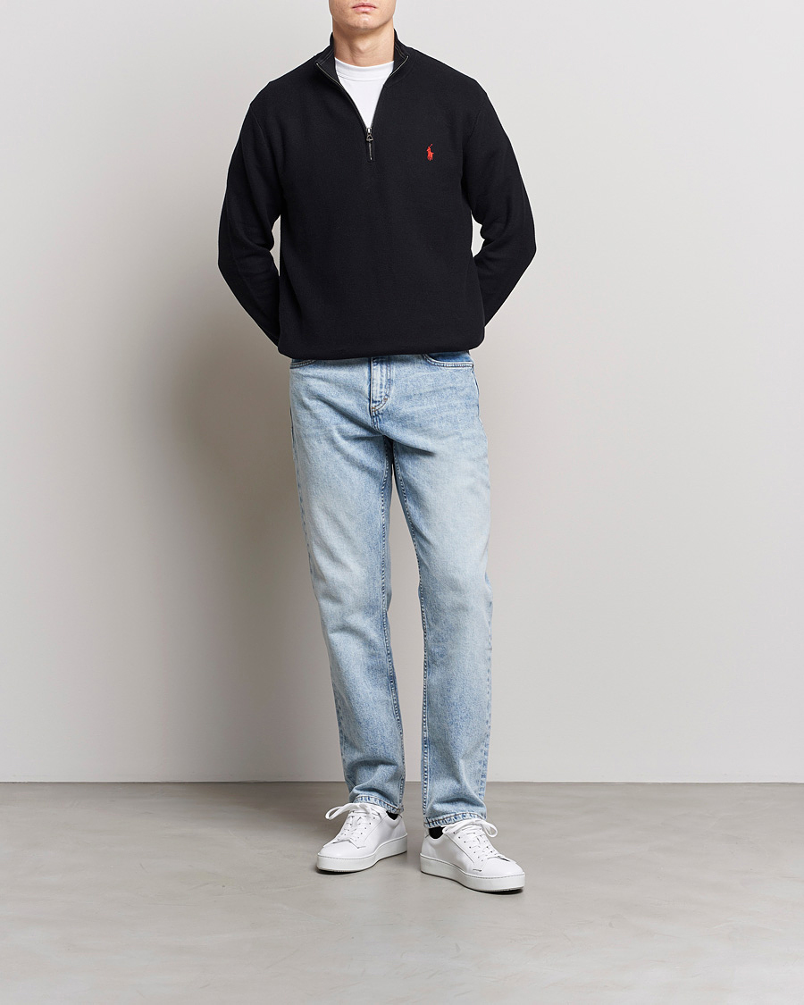 Homme | Pulls Et Tricots | Polo Ralph Lauren | Textured Half-Zip Black