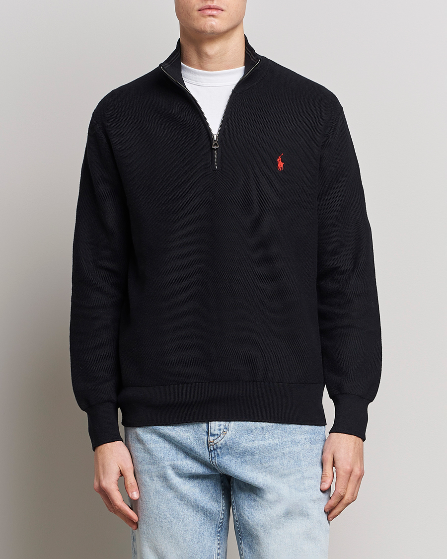 Homme | Pulls Et Tricots | Polo Ralph Lauren | Textured Half-Zip Black