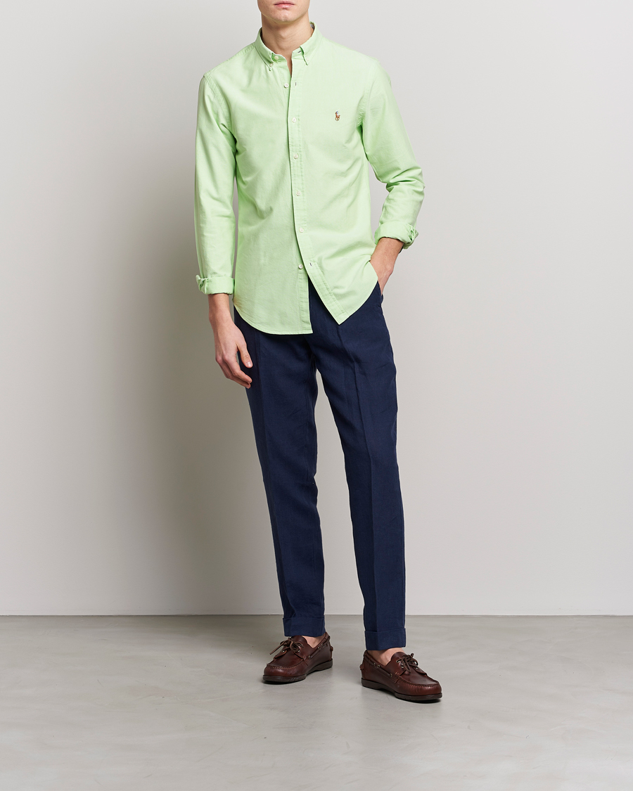 Heren | Overhemden | Polo Ralph Lauren | Slim Fit Oxford Button Down Shirt Oasis Green