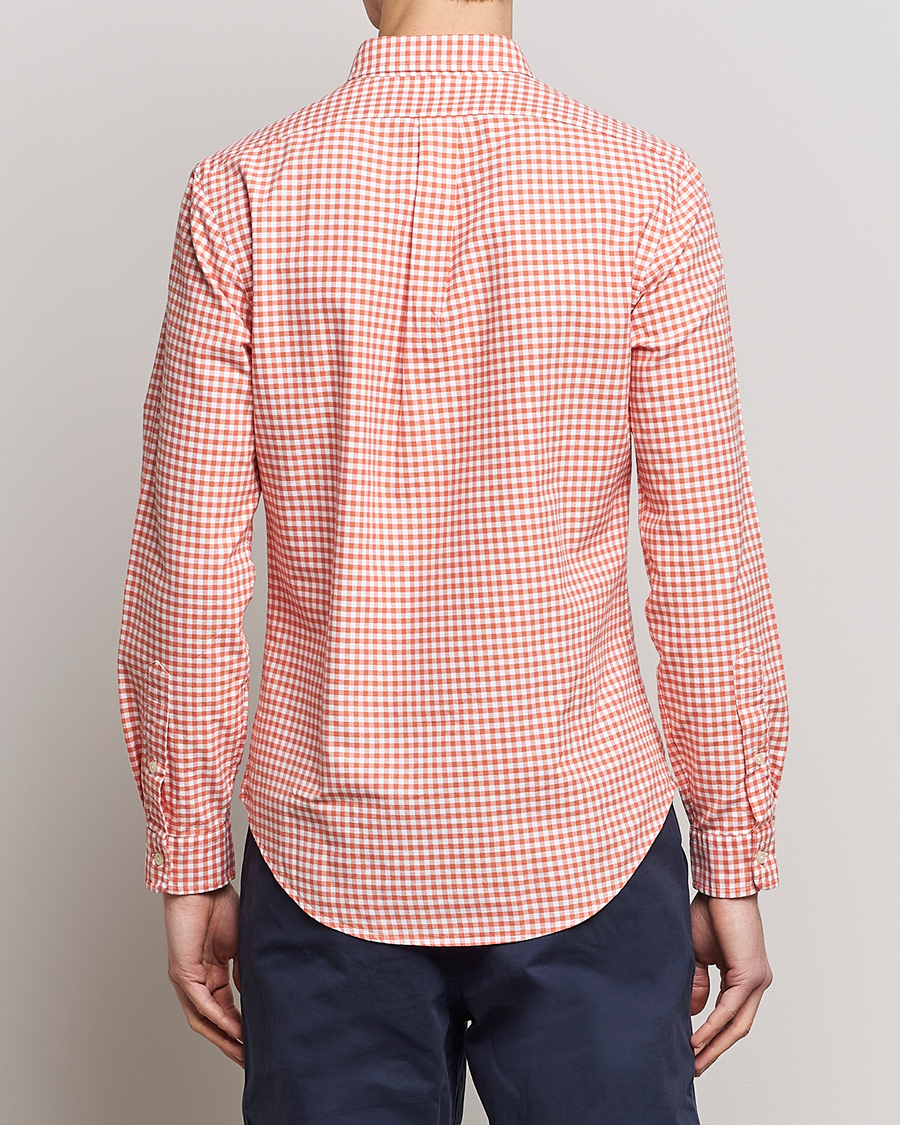 Heren | Overhemden | Polo Ralph Lauren | Slim Fit Oxford Checked Shirt Orange/White
