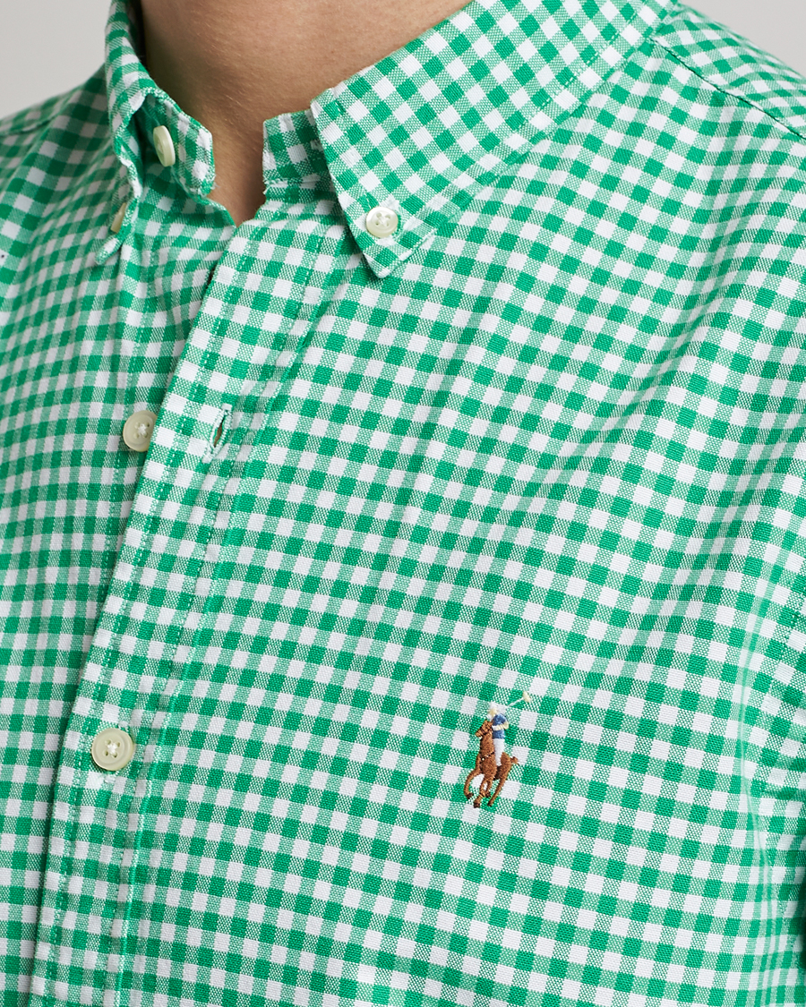 Homme | Chemises | Polo Ralph Lauren | Slim Fit Oxford Checked Shirt Emerald/White