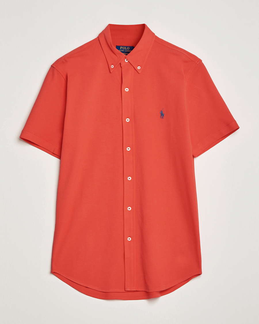 Heren | Overhemden | Polo Ralph Lauren | Featherweight Mesh Short Sleeve Shirt Red Reef