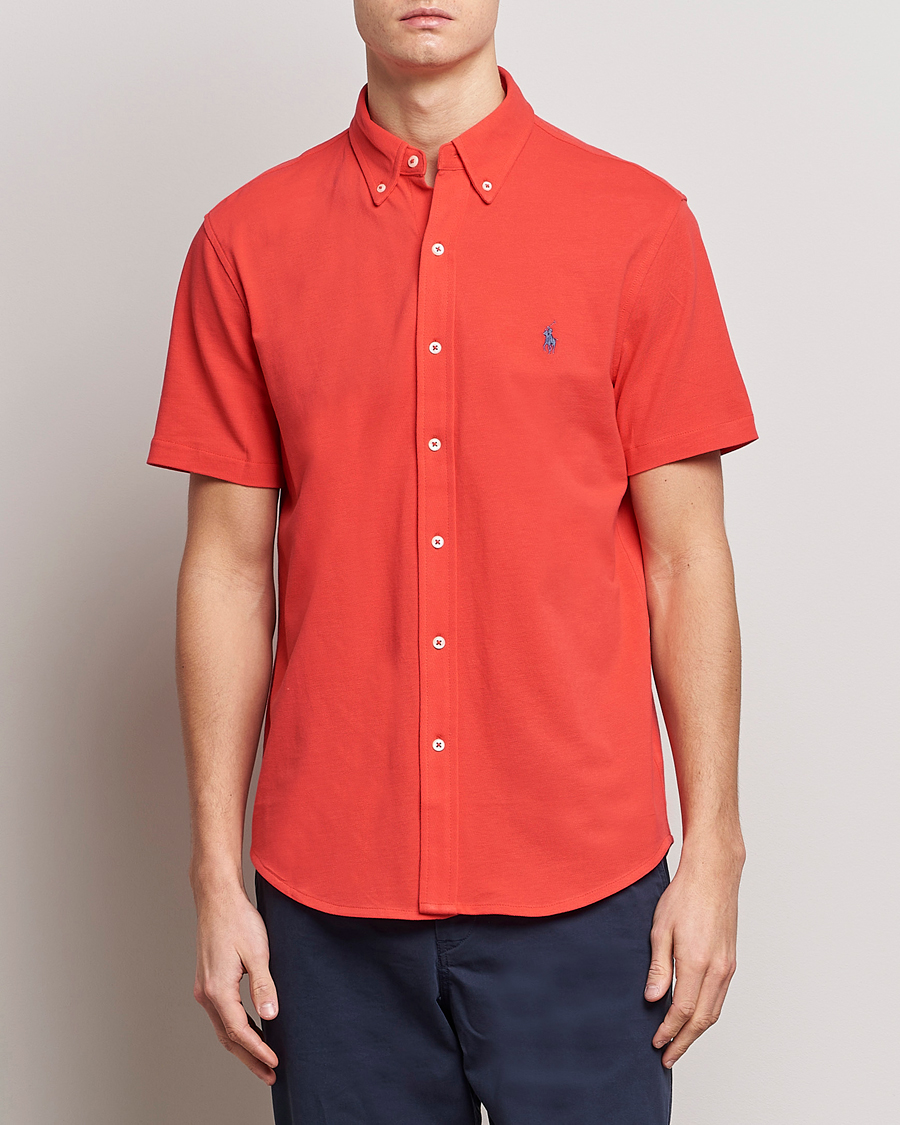 Heren | Overhemden | Polo Ralph Lauren | Featherweight Mesh Short Sleeve Shirt Red Reef