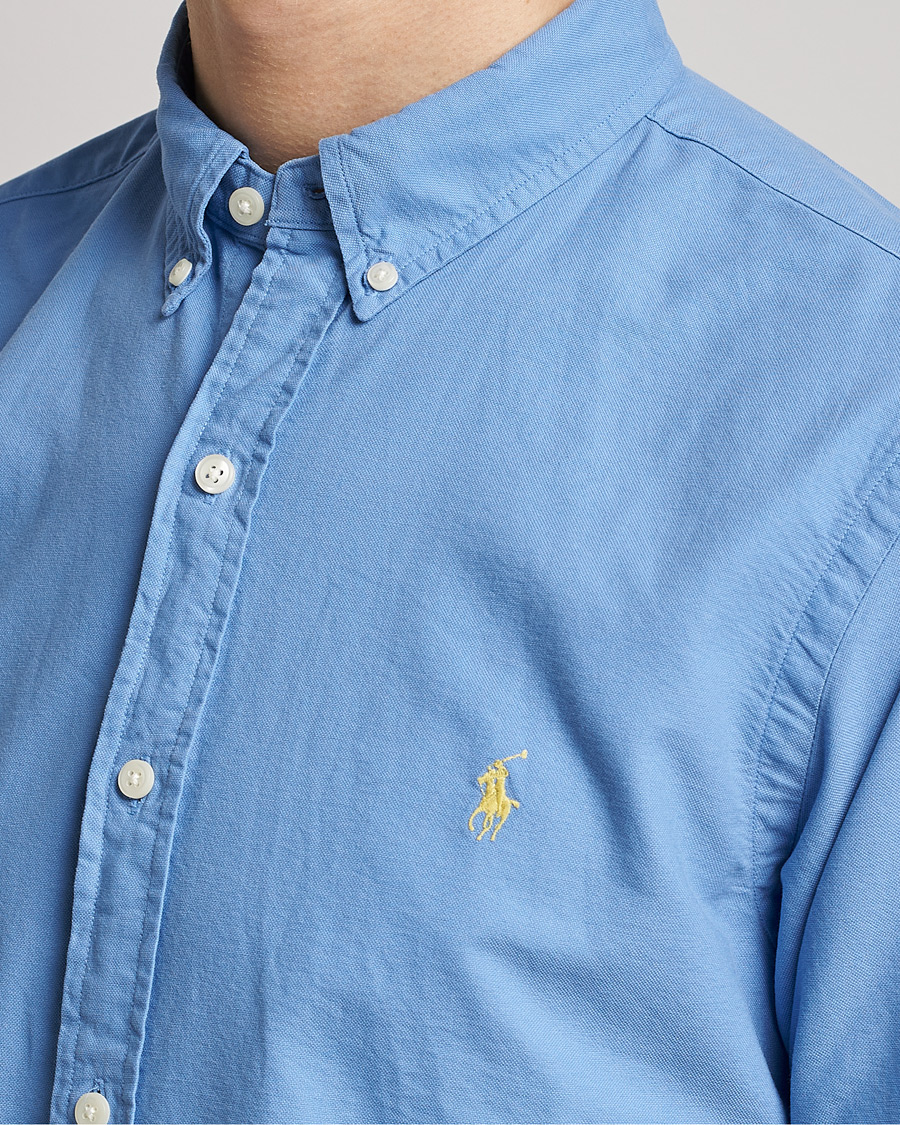 Heren | Overhemden | Polo Ralph Lauren | Slim Fit Garment Dyed Oxford Shirt Blue