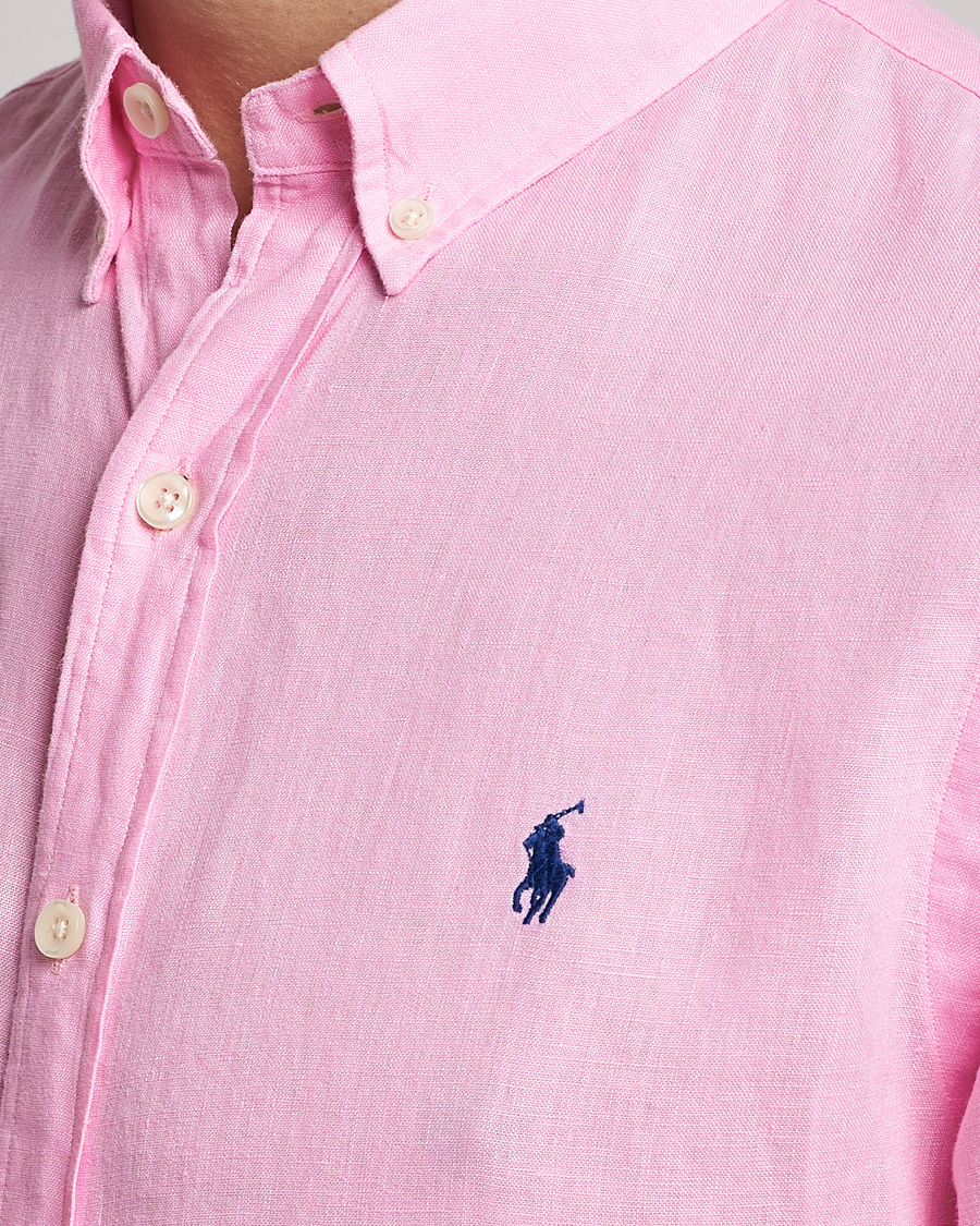 Heren | Overhemden | Polo Ralph Lauren | Slim Fit Linen Button Down Shirt Carmel Pink