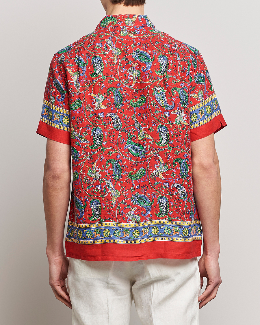 Homme | Chemises | Polo Ralph Lauren | Linen Printed Camp Collar Shirt Red Multi