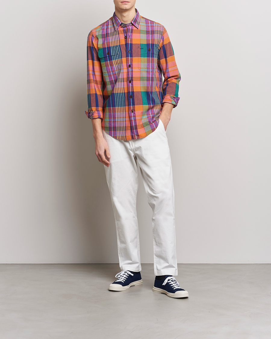 Heren | Overhemden | Polo Ralph Lauren | Madras Checked Shirt Orange/Purple
