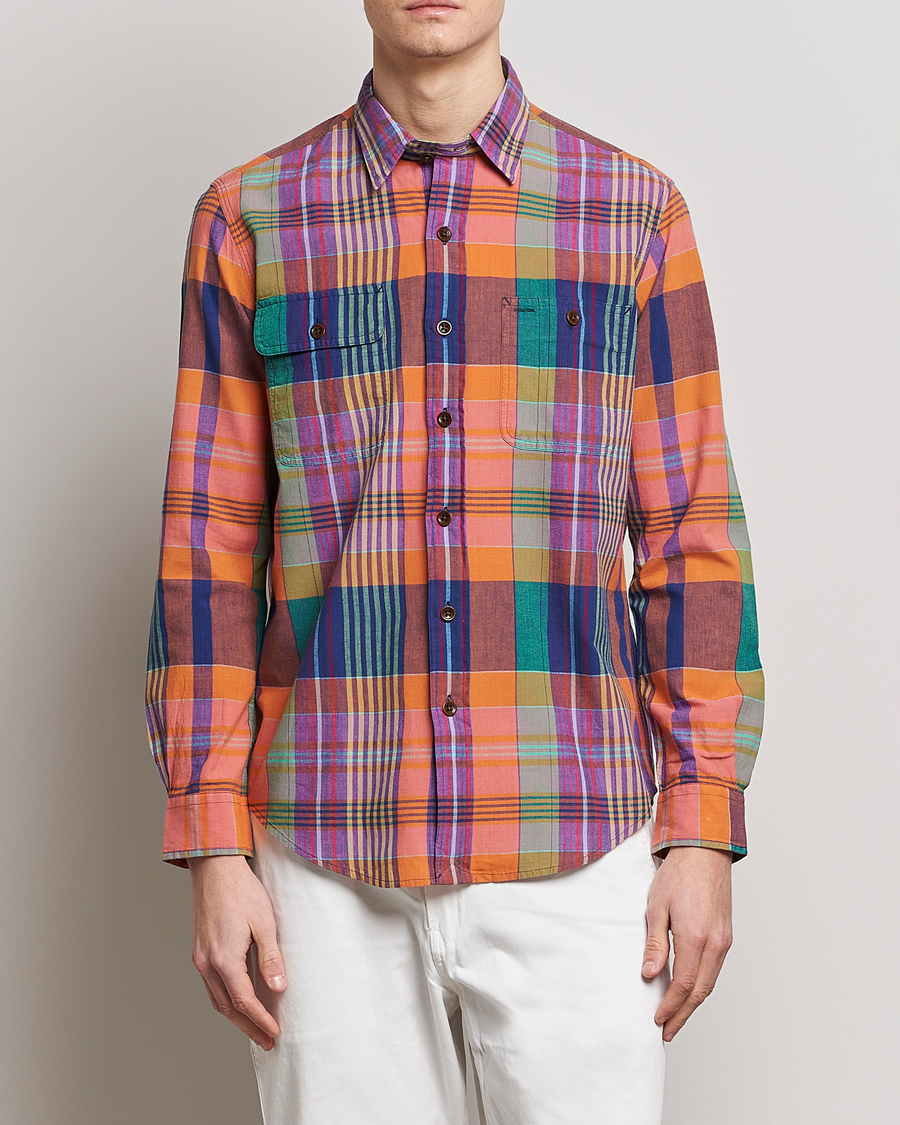 Heren | Overhemden | Polo Ralph Lauren | Madras Checked Shirt Orange/Purple