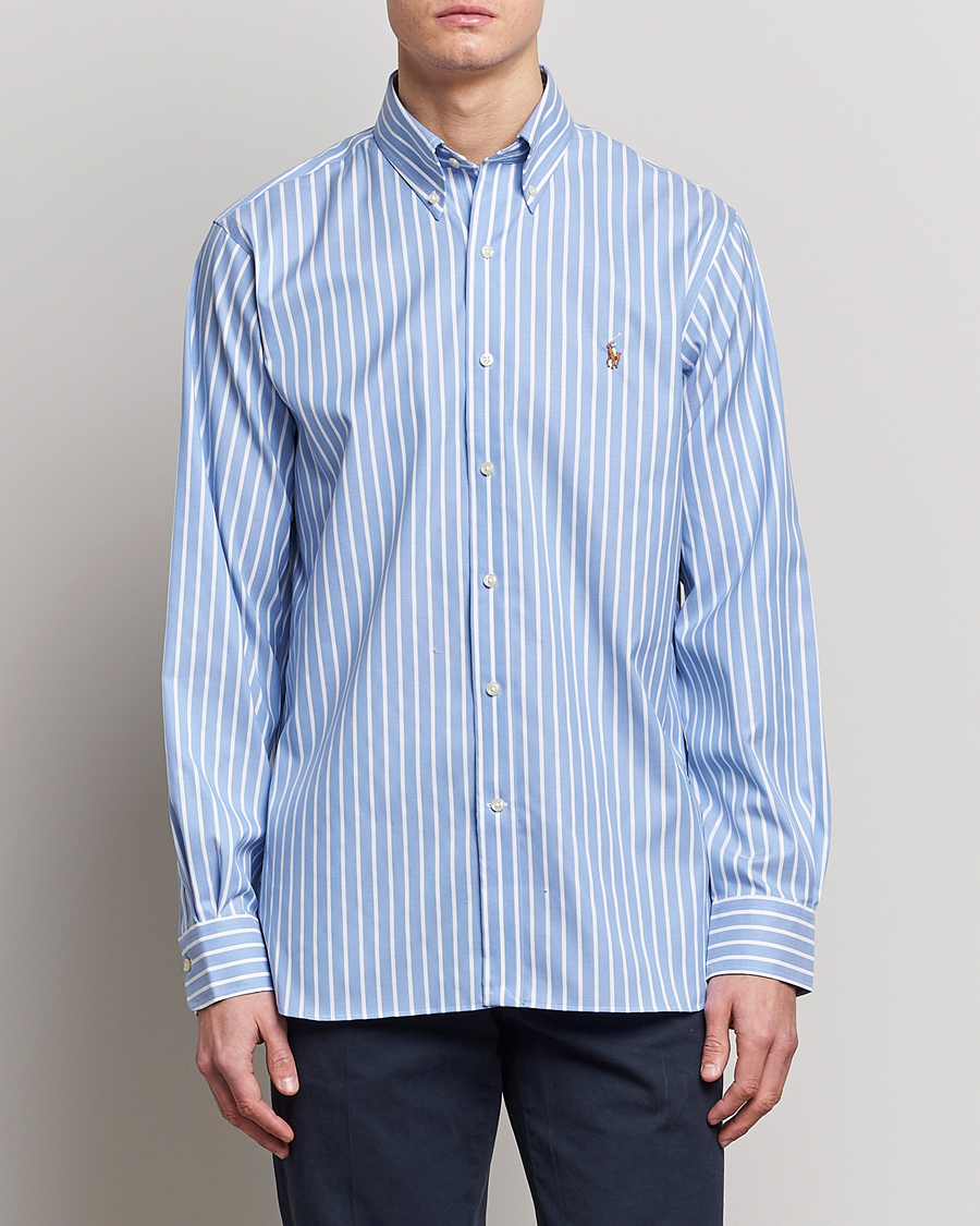 Homme | Chemises | Polo Ralph Lauren | Custom Fit Striped Dress Shirt Blue/White