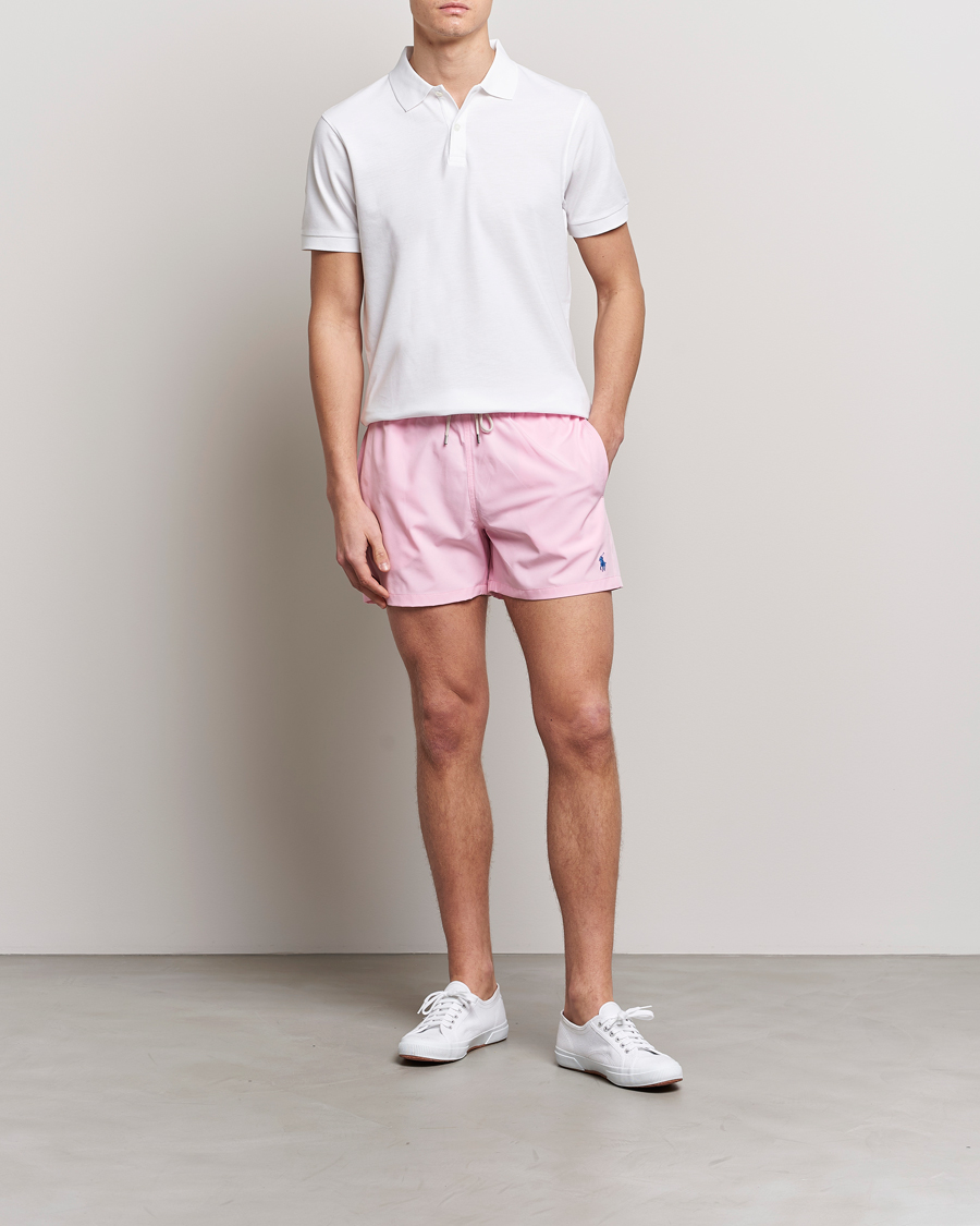 Heren | Zwembroek | Polo Ralph Lauren | Recycled Slim Traveler Swimshorts Carmel Pink