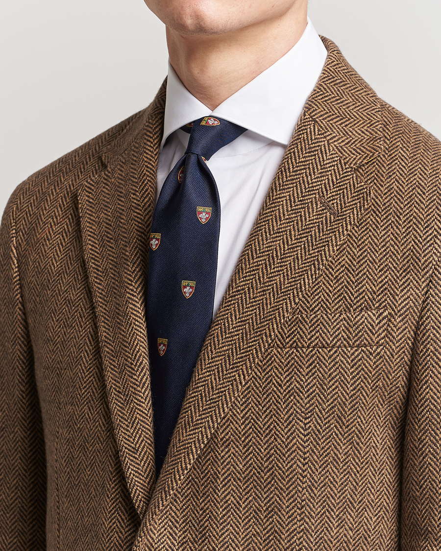 Homme | Polo Ralph Lauren Heritage Crest Striped Tie Navy | Polo Ralph Lauren | Heritage Crest Striped Tie Navy