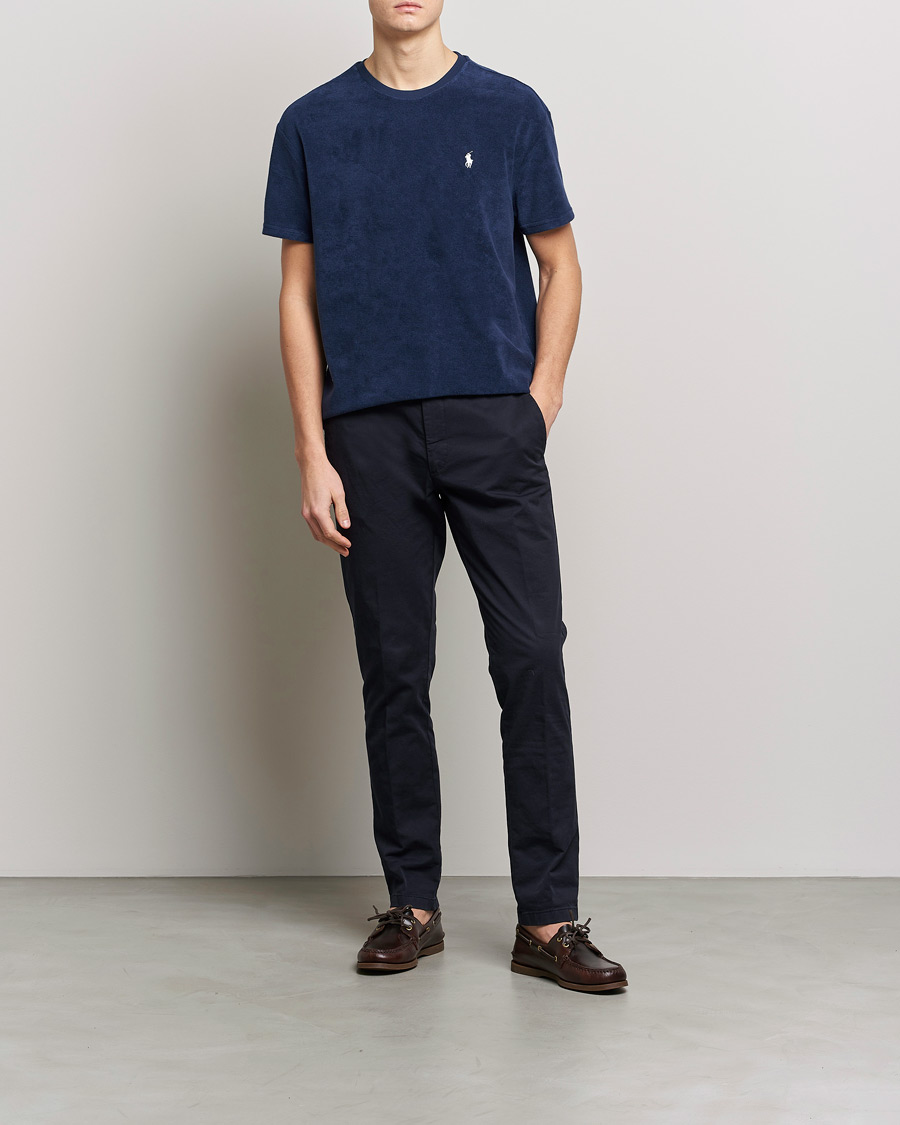 Heren | T-shirts | Polo Ralph Lauren | Cotton Terry Crew Neck T-shirt Newport Navy