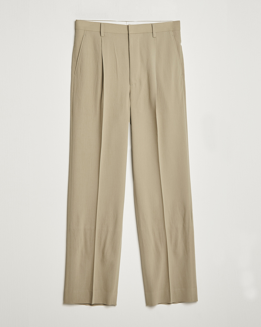 Homme | Pantalons | Auralee | Viyella Wool Slacks Light Khaki