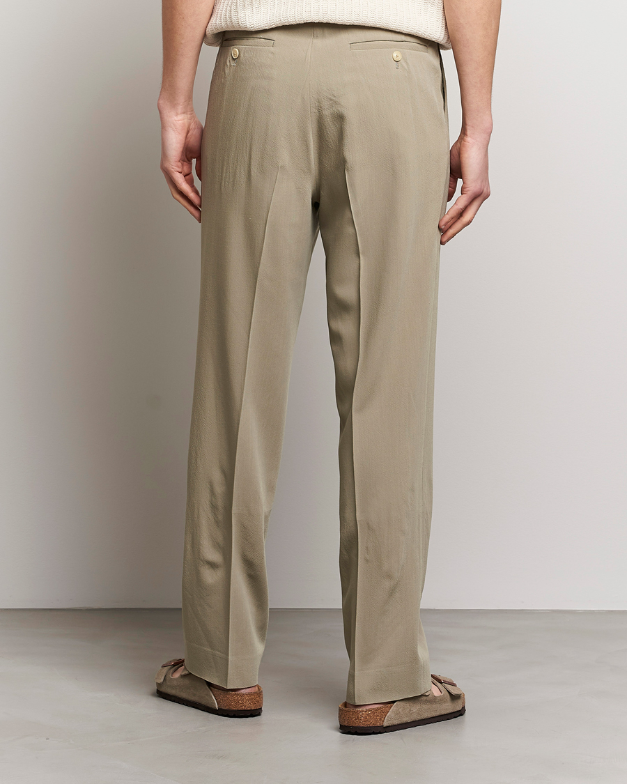 Heren | Broeken | Auralee | Viyella Wool Slacks Light Khaki