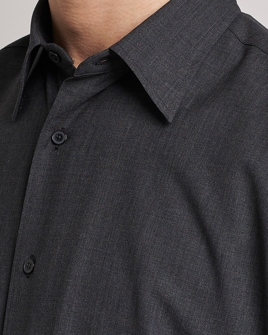 Heren | Overhemden | Auralee | Tropical Wool Shirt Charcoal
