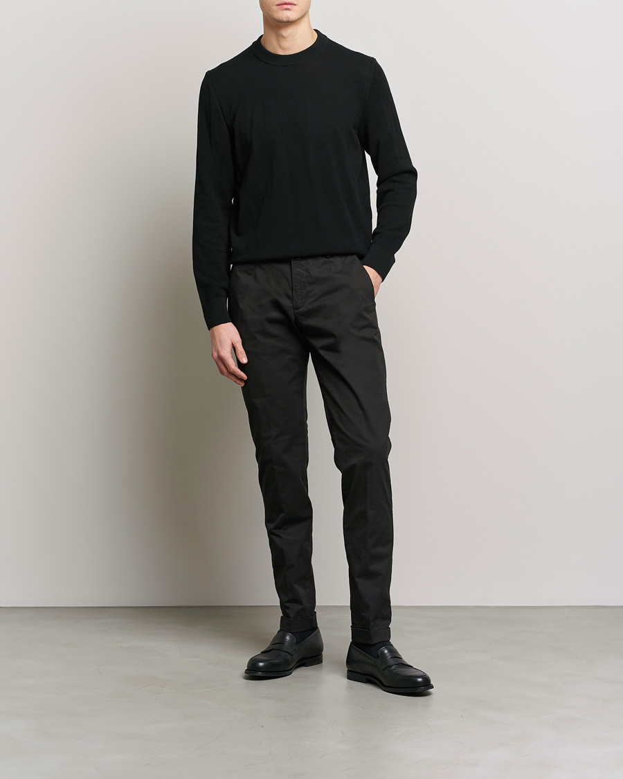 Homme | Pantalons | Briglia 1949 | Slim Fit Cotton Chinos Black