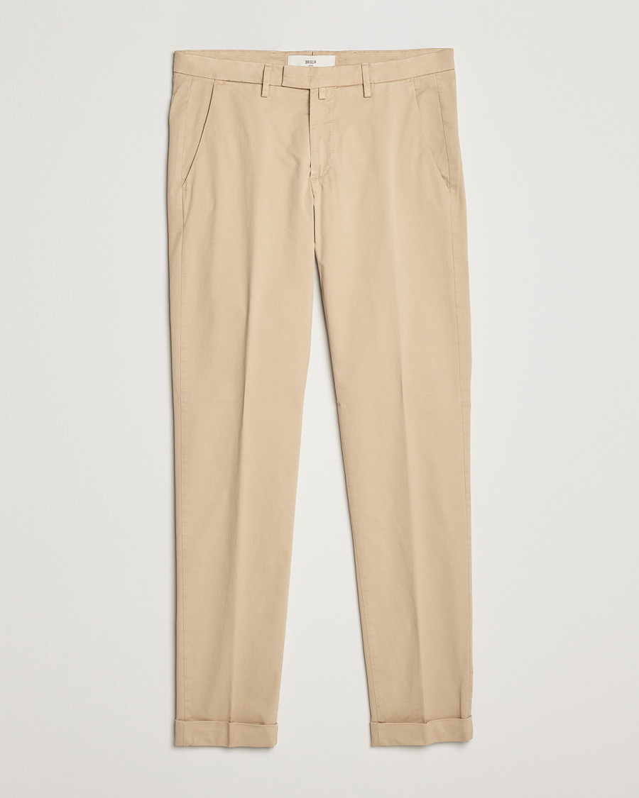 Homme | Pantalons | Briglia 1949 | Slim Fit Cotton Chinos Beige