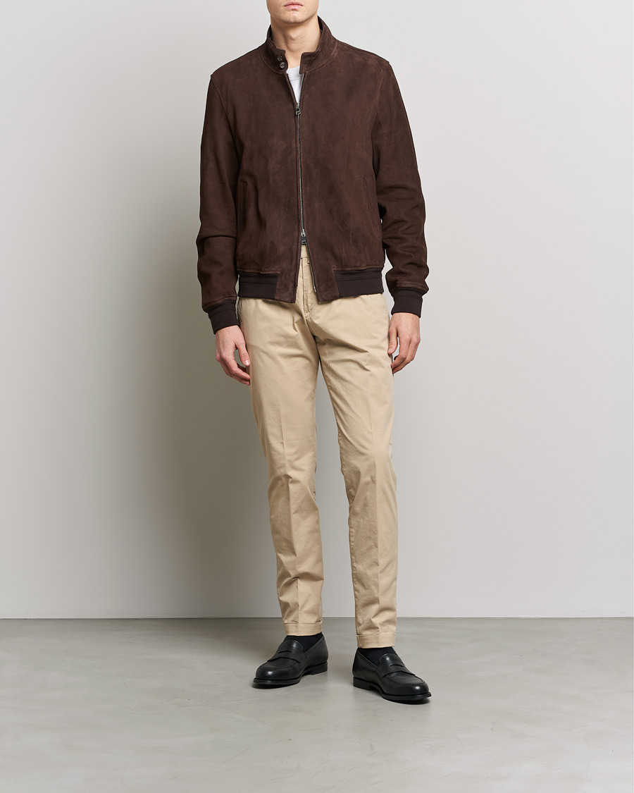 Homme | Pantalons | Briglia 1949 | Slim Fit Cotton Chinos Beige