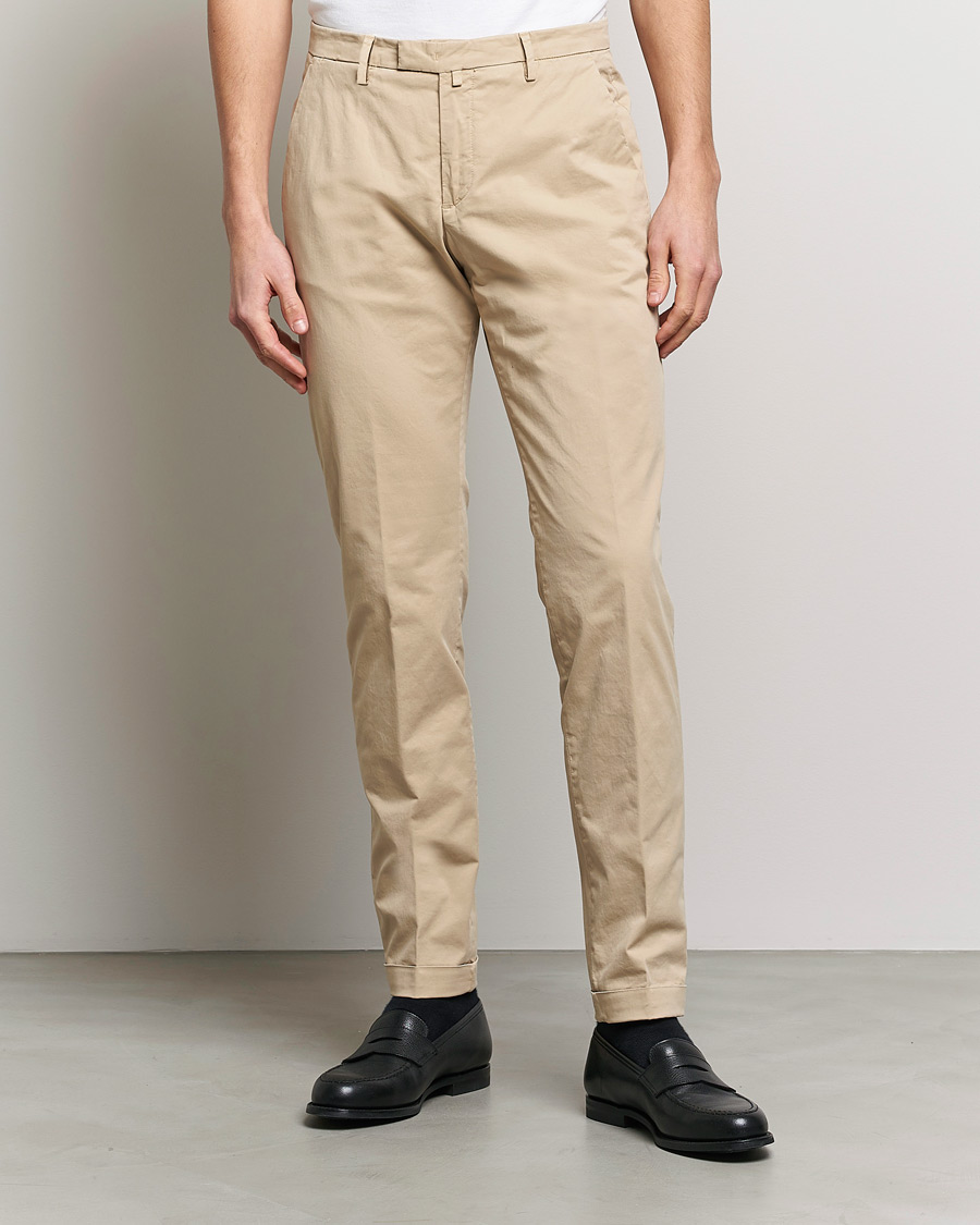 Homme | Pantalons | Briglia 1949 | Slim Fit Cotton Chinos Beige