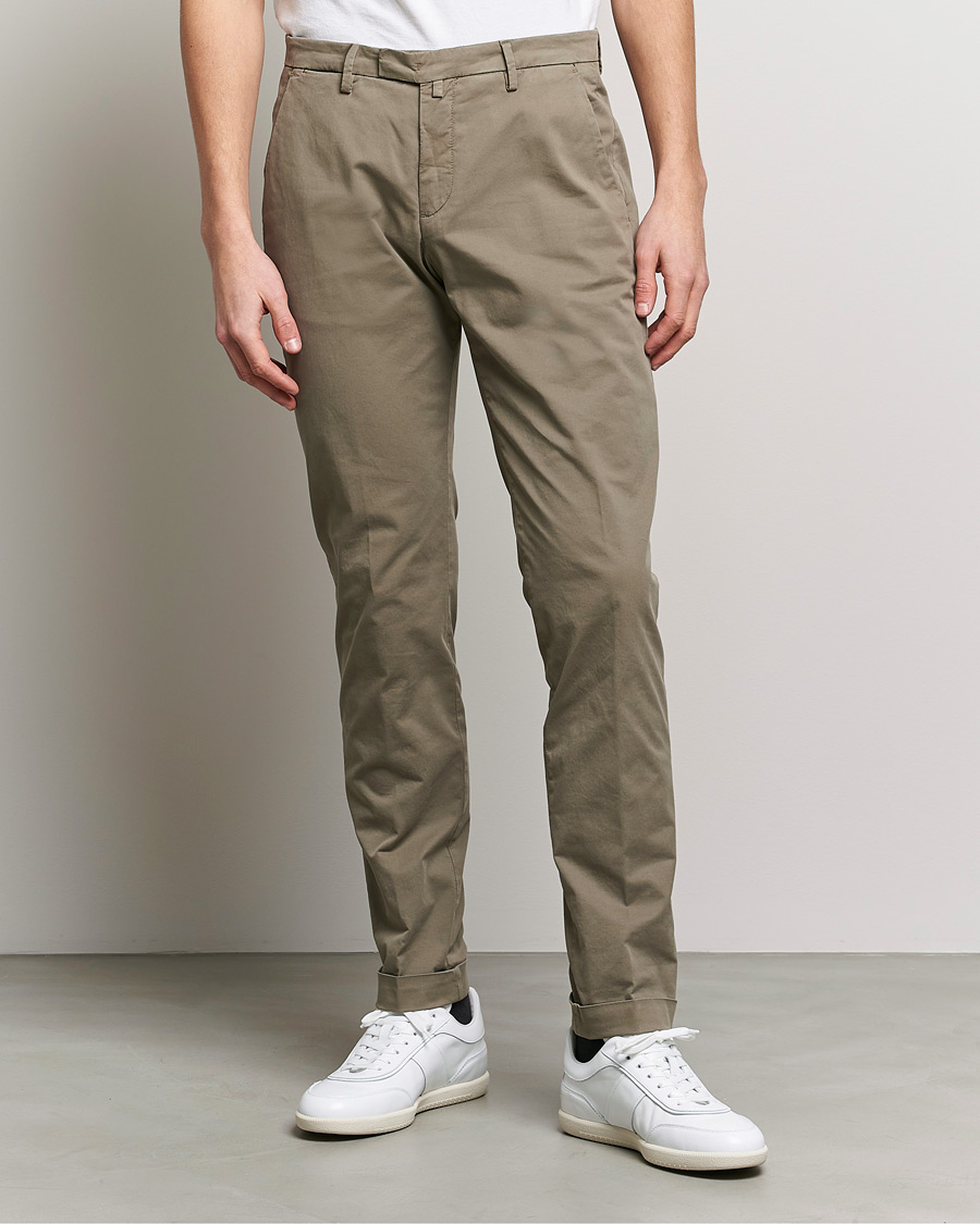 Homme | Pantalons | Briglia 1949 | Slim Fit Cotton Chinos Taupe