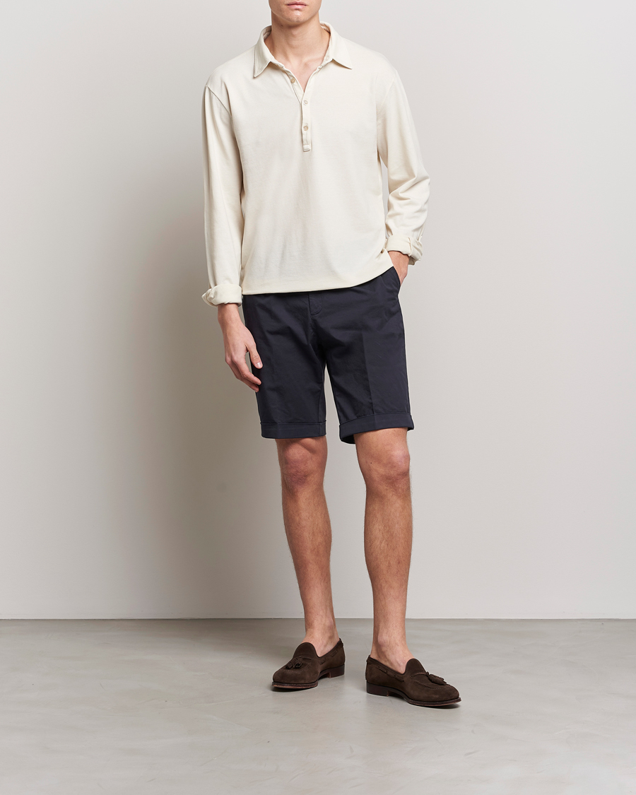 Homme | Shorts | Briglia 1949 | Pleated Cotton Shorts Navy