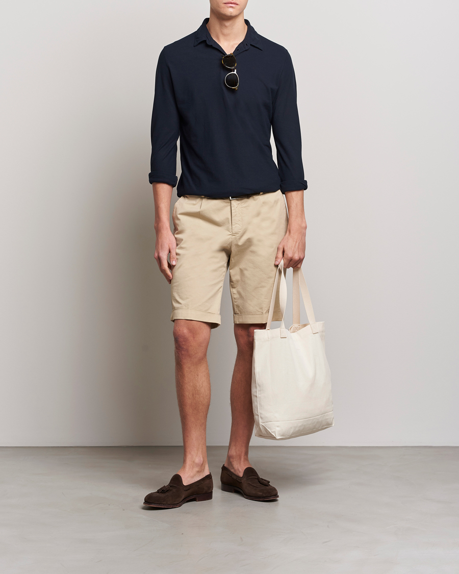 Homme | Shorts | Briglia 1949 | Pleated Cotton Shorts Beige