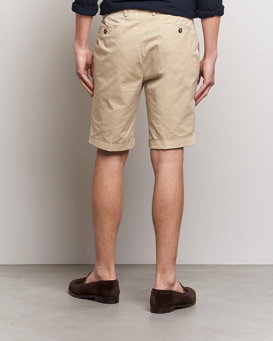 Homme | Shorts | Briglia 1949 | Pleated Cotton Shorts Beige