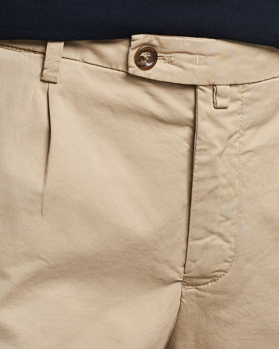 Homme | Shorts | Briglia 1949 | Pleated Cotton Shorts Beige