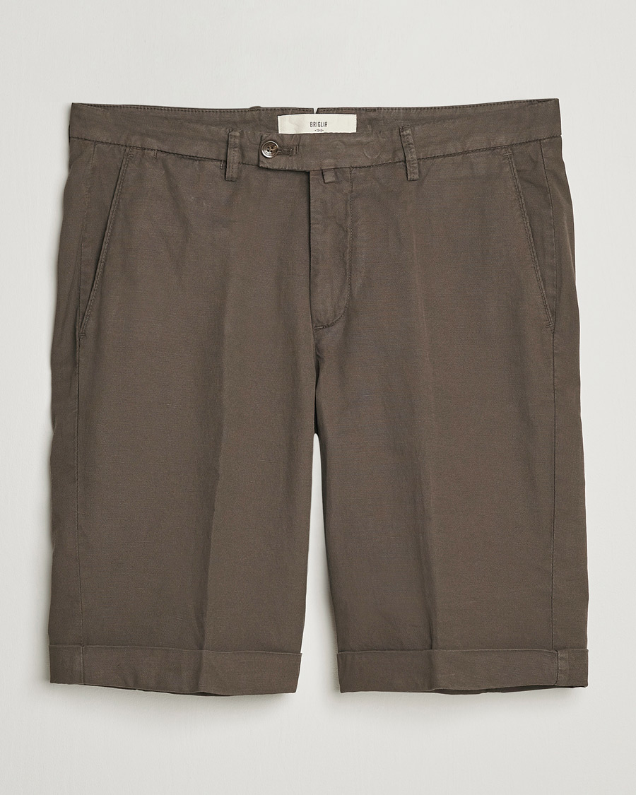 Homme | Shorts | Briglia 1949 | Linen/Cotton Shorts Brown