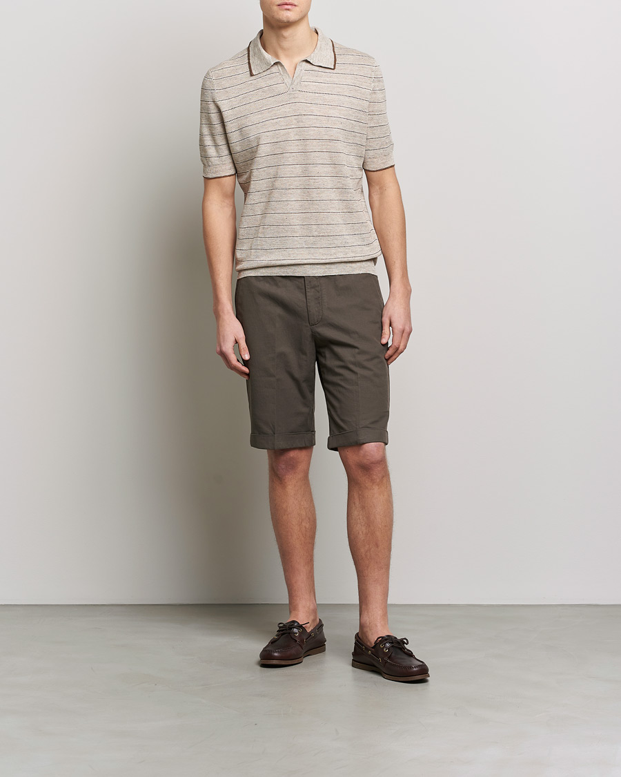 Homme | Shorts | Briglia 1949 | Linen/Cotton Shorts Brown
