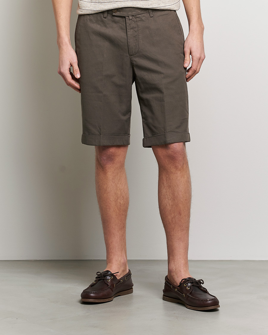 Homme | Shorts | Briglia 1949 | Linen/Cotton Shorts Brown