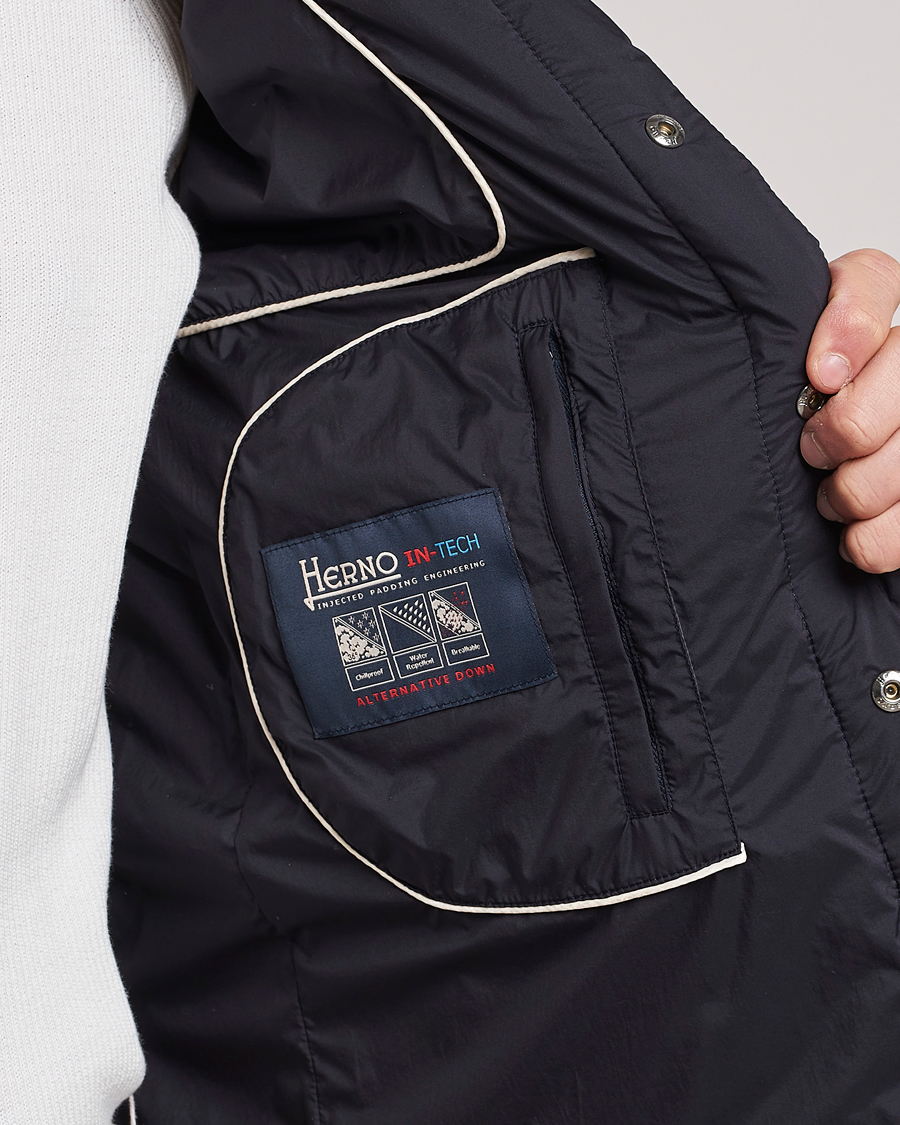 Homme | Gilets | Herno | Nuage Matt Nylon Vest Midnight