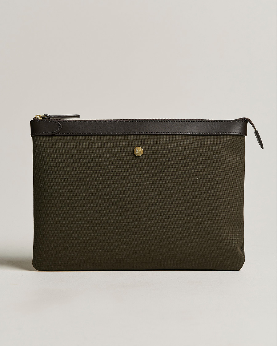 Homme | Sacs | Mismo | M/S Nylon Pouch Large Army/Dark Brown